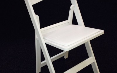 White folding chairs