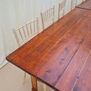 rustic table hire