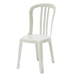 white bistro chair hire